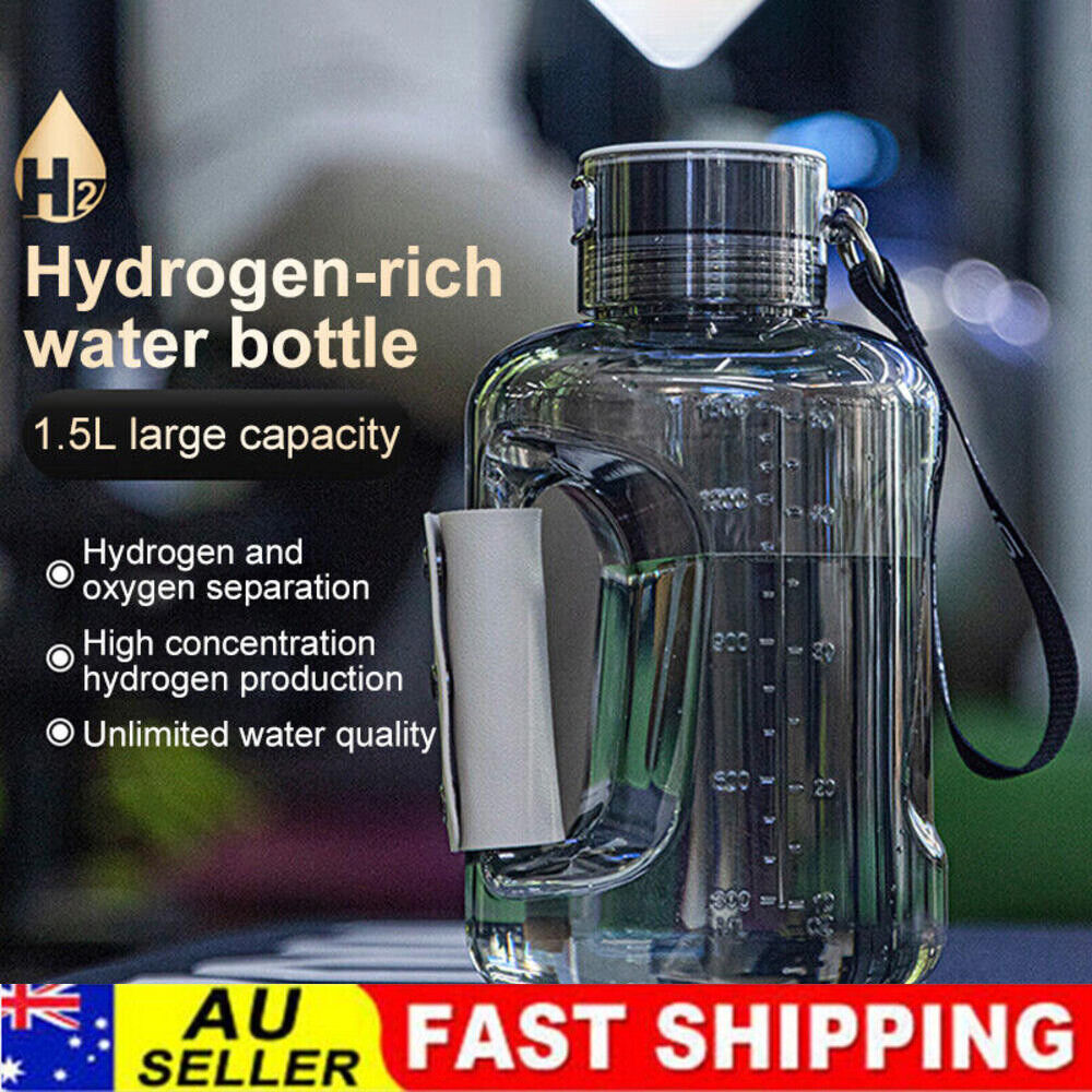 1.5L Portable Hydrogen Water Bottle, USB Charge, 1200-2400ppb