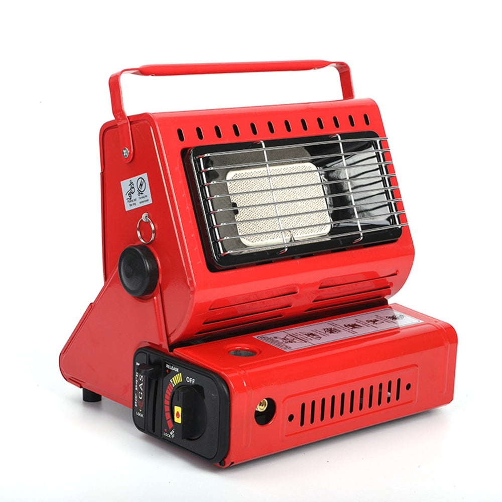 Corrosion-Resistant Butane Gas Heater with Ignition for Hiking/Camping - Red