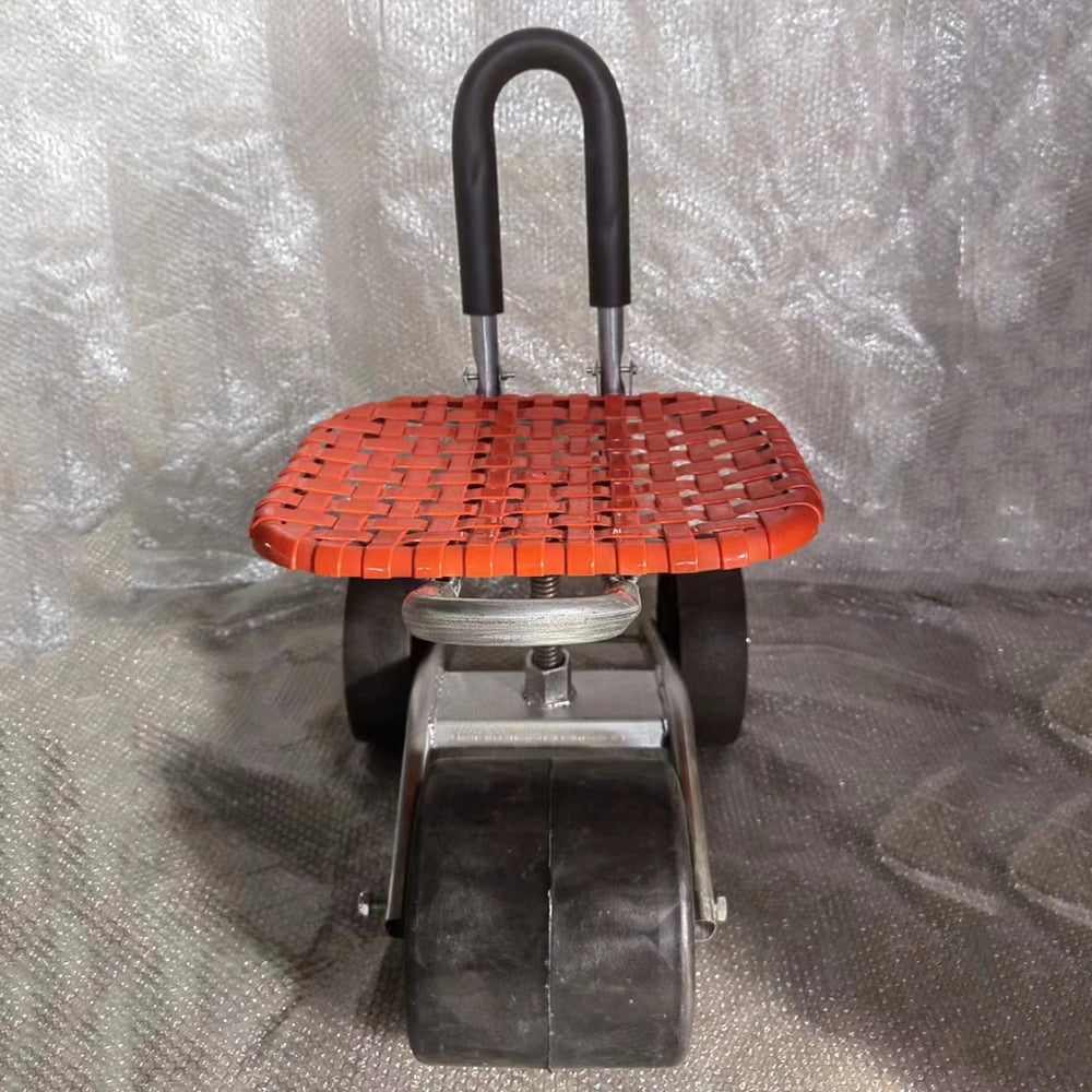 Adjustable Height Folding Gardening Stool with Wheels