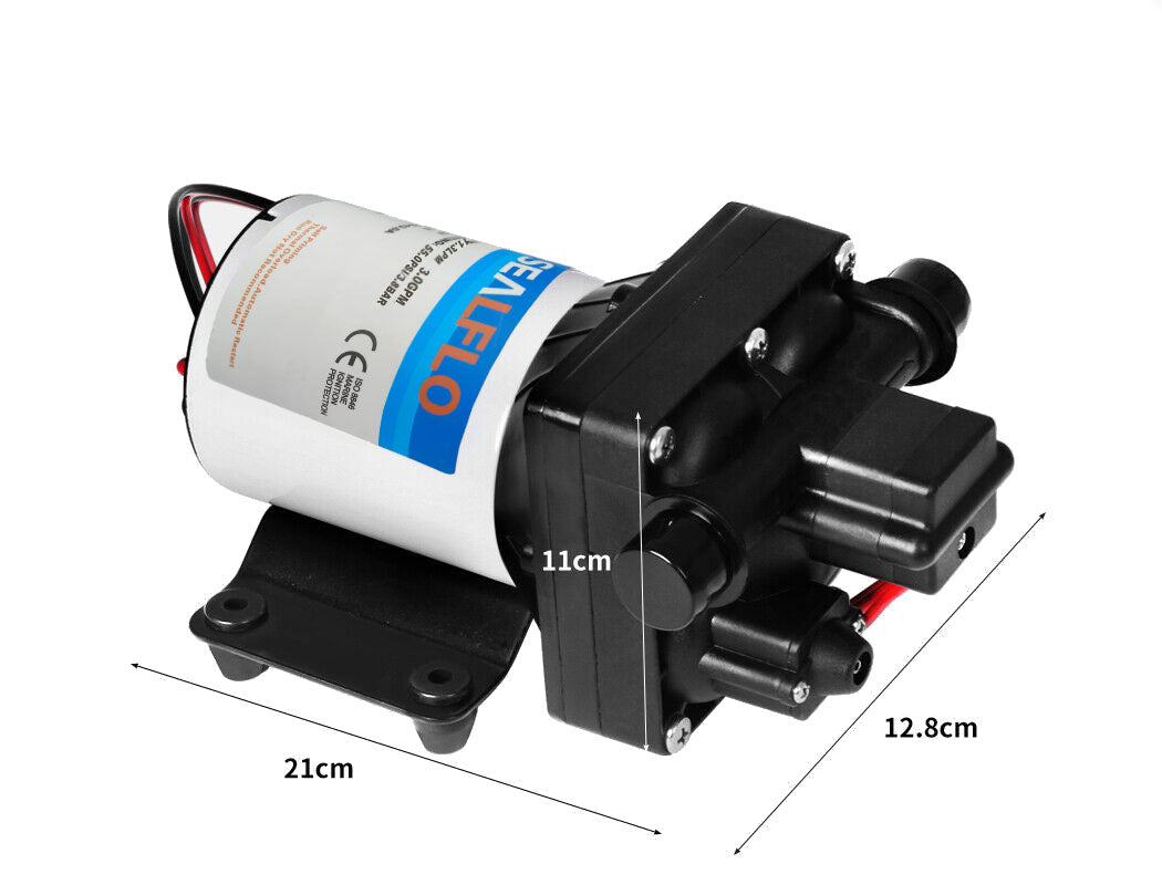 12V High Pressure 4 Chamber Self-Priming Water Pump RV, Boat