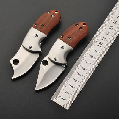 Small Mini Stainless Steel Folding Pocket Knife Keychain Blade Outdoor Survival Tactical Camping