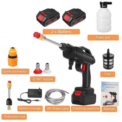 Cordless Electric Pressure Washer w/ 2 Batteries, 435 PSI