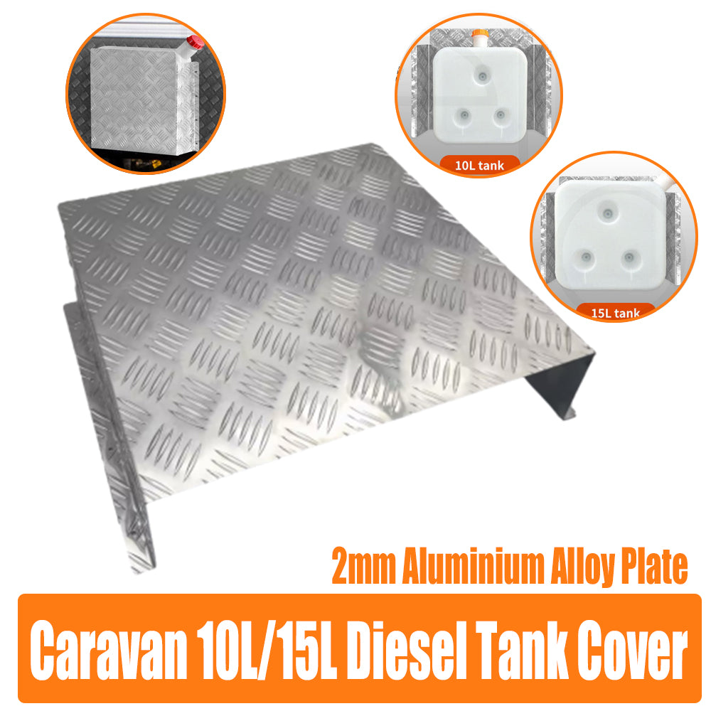 Heavy-Duty 2mm Aluminium Diesel Tank Cover 10L/15L Caravan