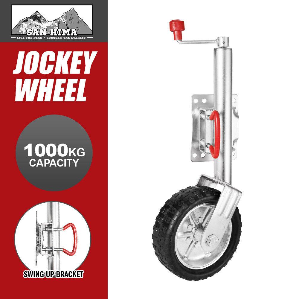 10" Swivel Jockey Wheel 1000kg, Zinc-Plated, for Boat/Caravan