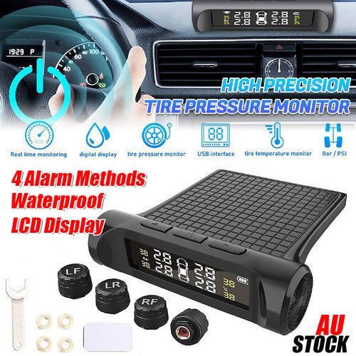 Wireless TPMS LCD Tire Pressure Monitor System with 4 Sensors