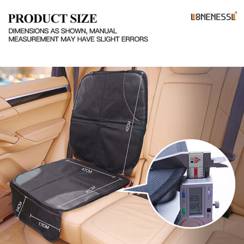 Anti-Slip Waterproof Car Seat Protector with Pockets, Black