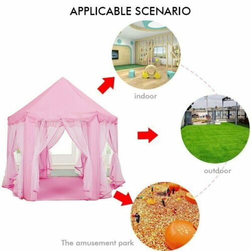 Lightweight Breathable Kids Playhouse Tent - Pink Castle