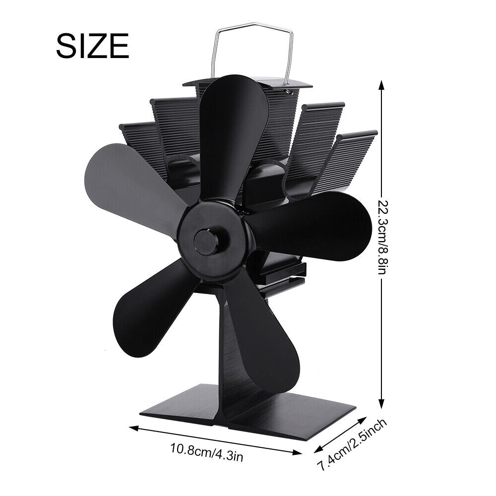 Eco Heat-Powered Wood Heater Fan | Silent Fireplace Stove