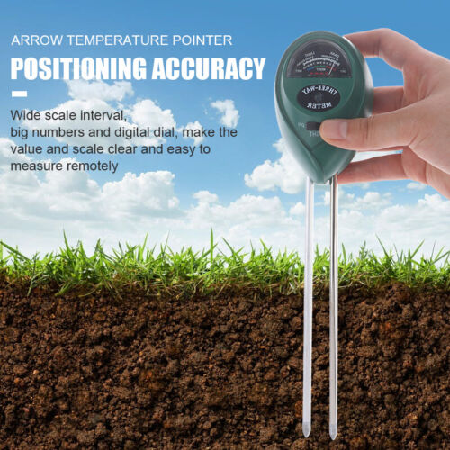 Accurate Soil pH, Moisture & Light Test Kit - 3-in-1 Meter