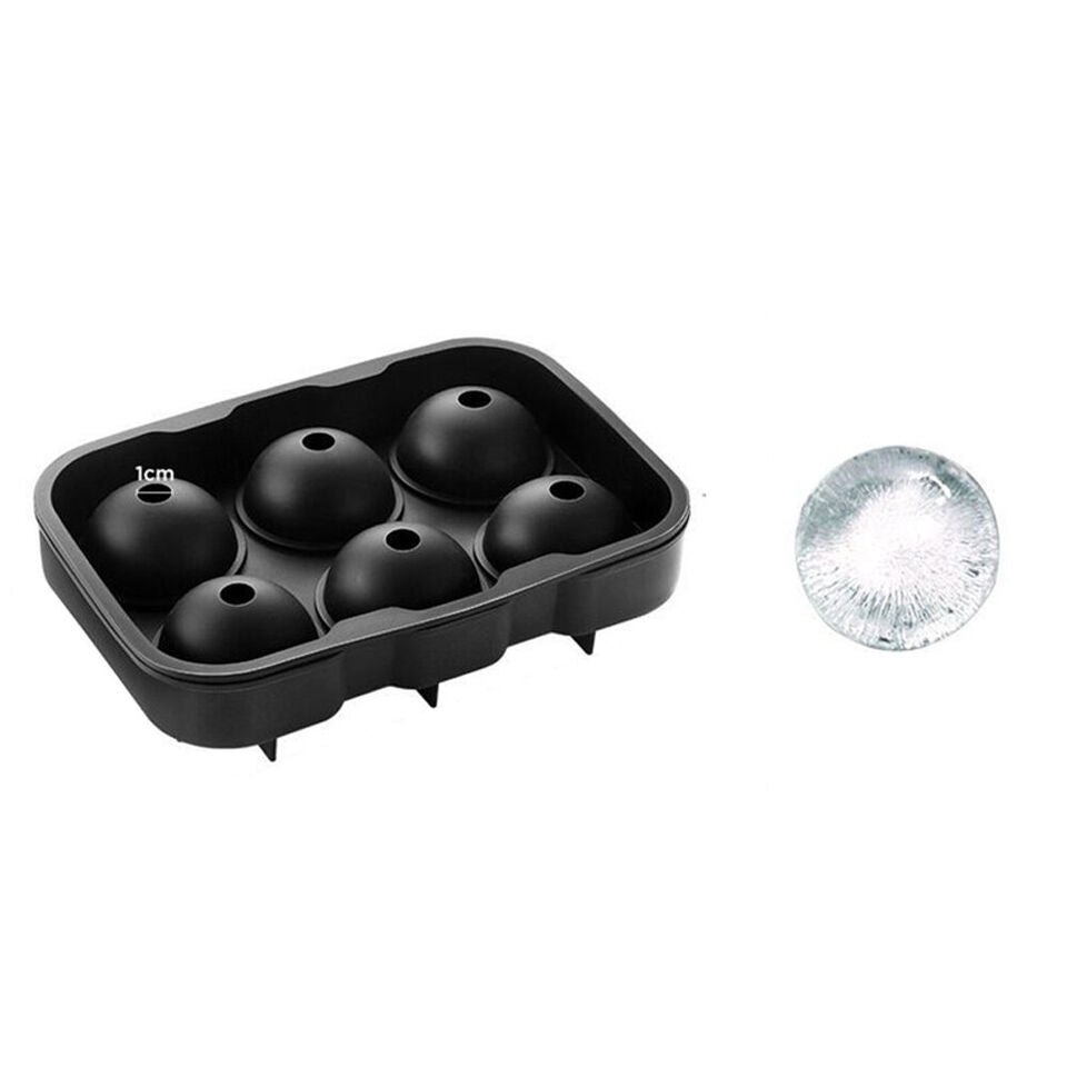 Flexible Silicone Sphere Ice Mold, Food-Grade, 5cm, Black