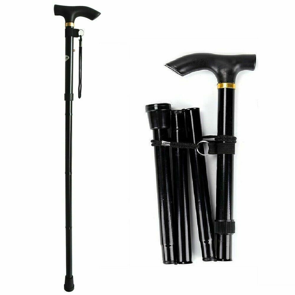 Lightweight Adjustable Folding Walking Stick for Hiking - Aluminum