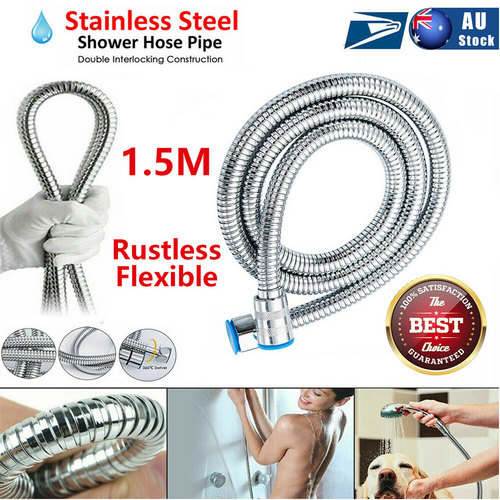 59 Inch Stainless Steel Handheld Shower Hose, Anti-Twist, Leak-Free