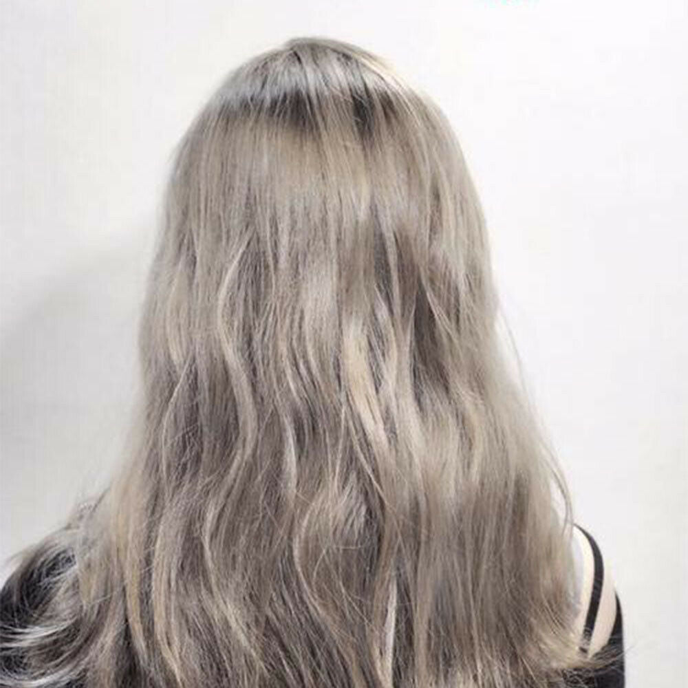 High Density Ombre Grey Long Wavy Synthetic Wig, Cosplay