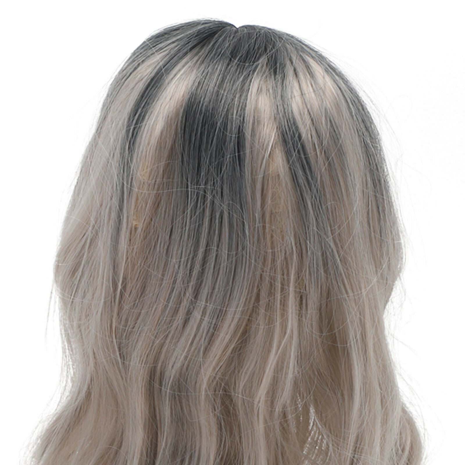 High Density Ombre Grey Long Wavy Synthetic Wig, Cosplay