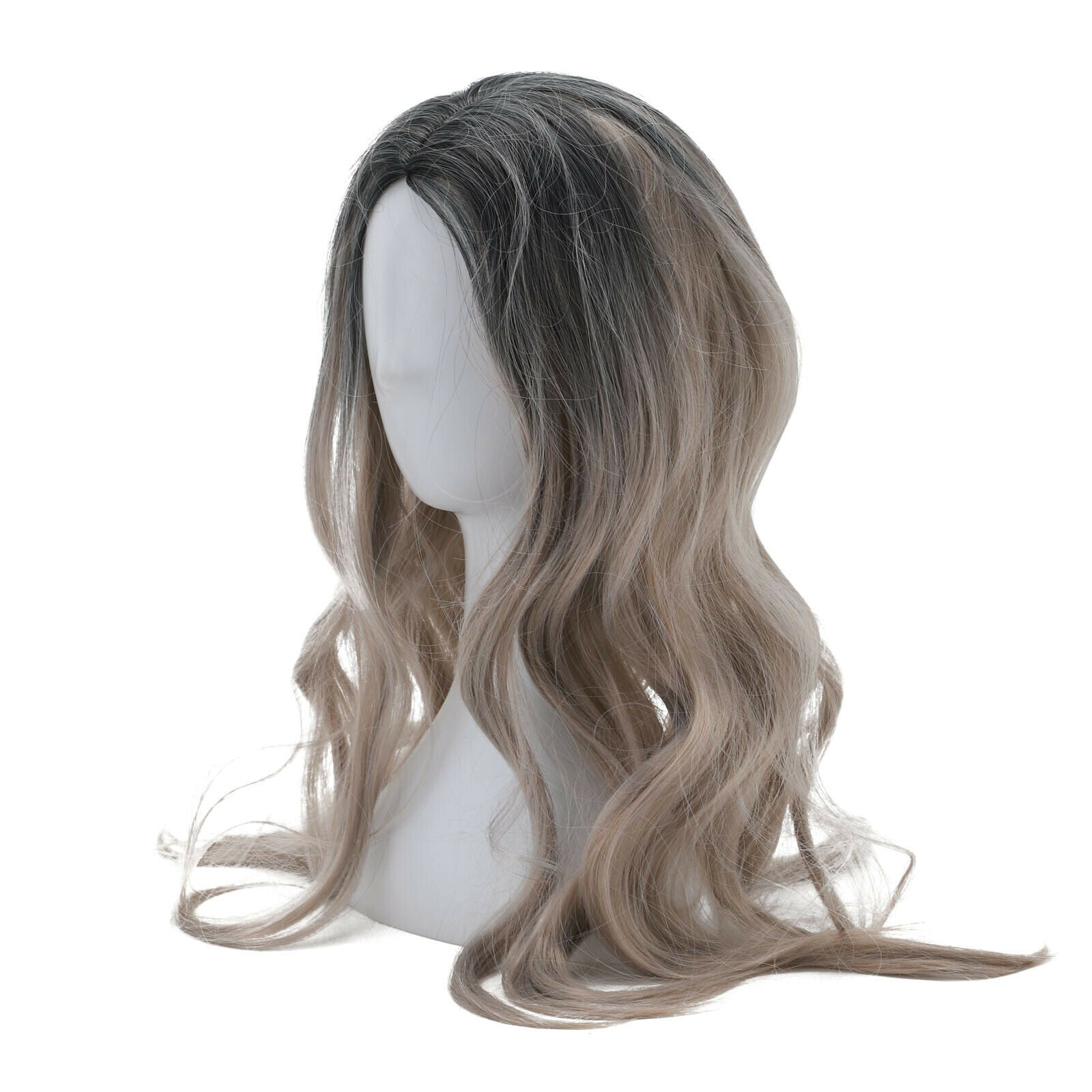 High Density Ombre Grey Long Wavy Synthetic Wig, Cosplay