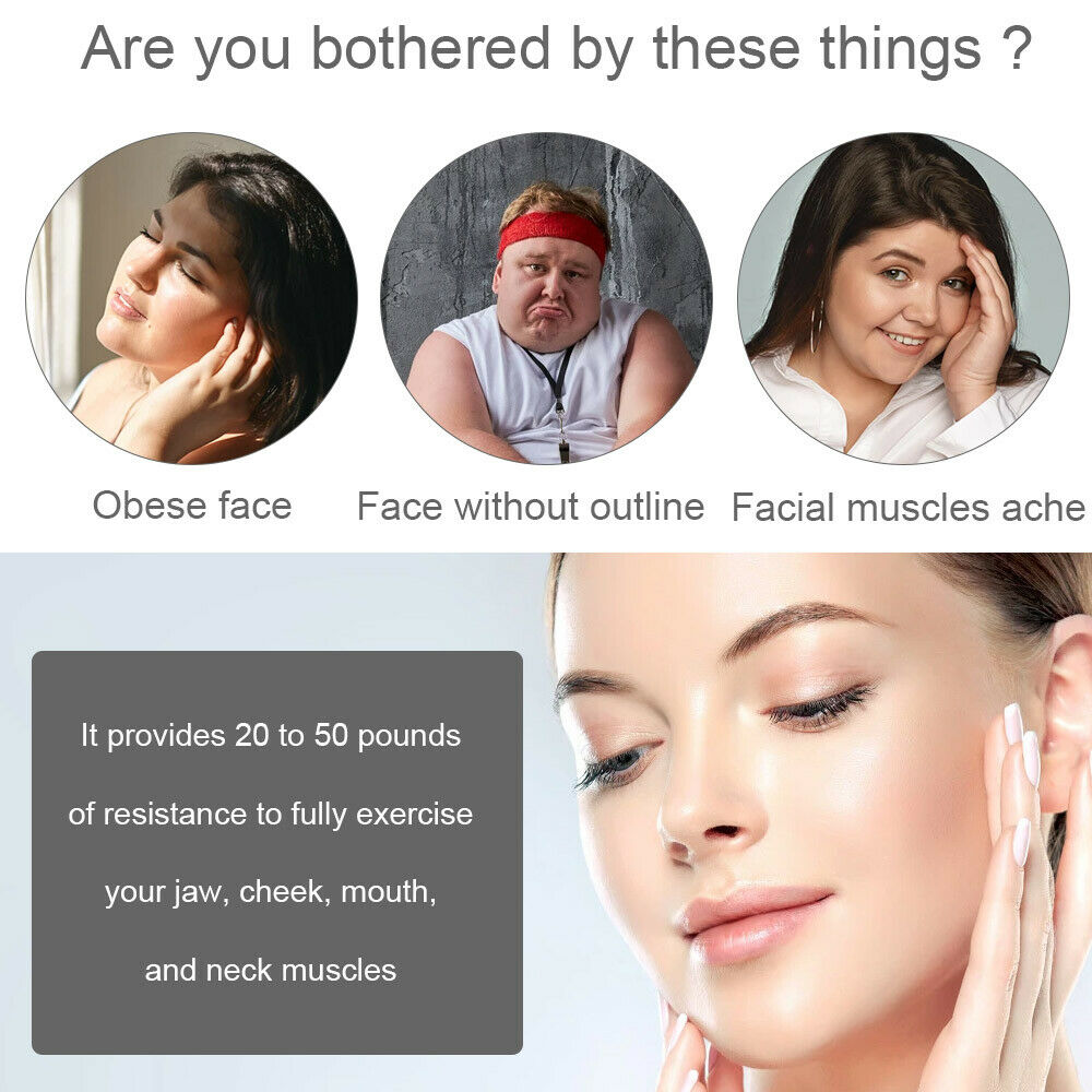Facial exerciser exercise ballneck toner3-stage mandibular exerciser jaw trainer Blue