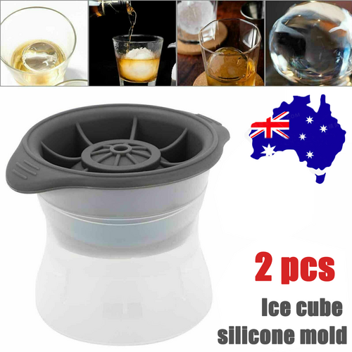 2pcs Durable Silicone Ice Ball Maker for Cocktails, Whiskey