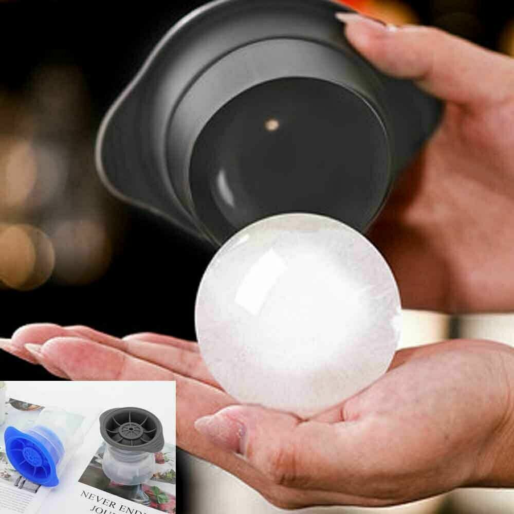 2pcs Durable Silicone Ice Ball Maker for Cocktails, Whiskey