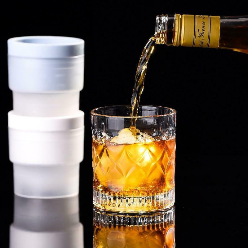 2pcs Durable Silicone Ice Ball Maker for Cocktails, Whiskey