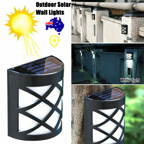 Bright 6 LED Solar Outdoor Wall Lights for Garden, Door, Path