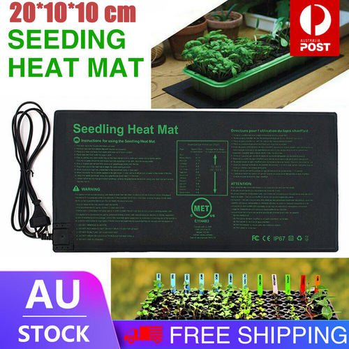 Seedling Heat Mat 20x10" for Germination, 21W, AC 230V