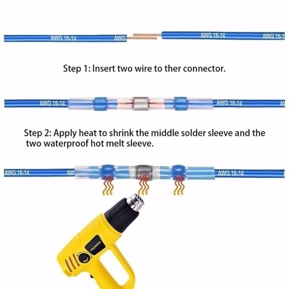 Waterproof Heat Shrink Butt Wire Connectors - 800PCS Set