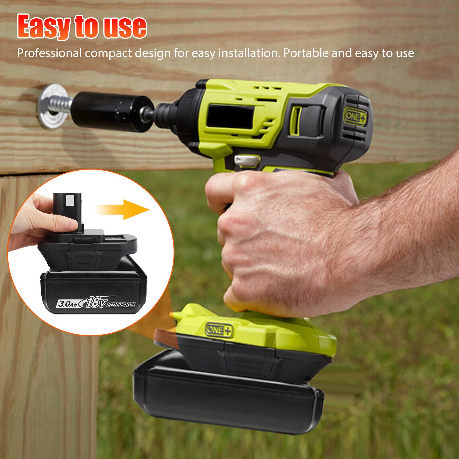 Battery Adapter MT20RNL for Makita Li-ion Batteries Convert to Ryobi 18V Tools