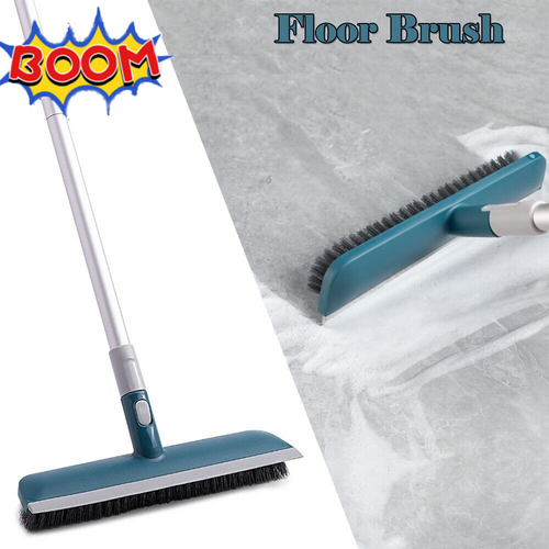 Telescopic Floor Scrub Brush Push Broom 2 in 1 Tile & Tub