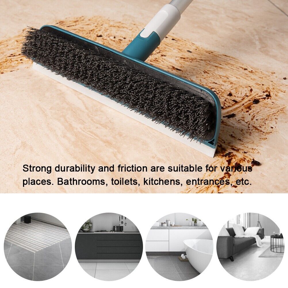 Telescopic Floor Scrub Brush Push Broom 2 in 1 Tile & Tub