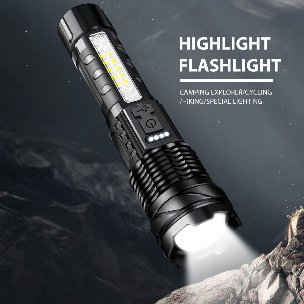 2000lm 30W 14LED Tactical Flashlight, 7 Modes, Rechargeable