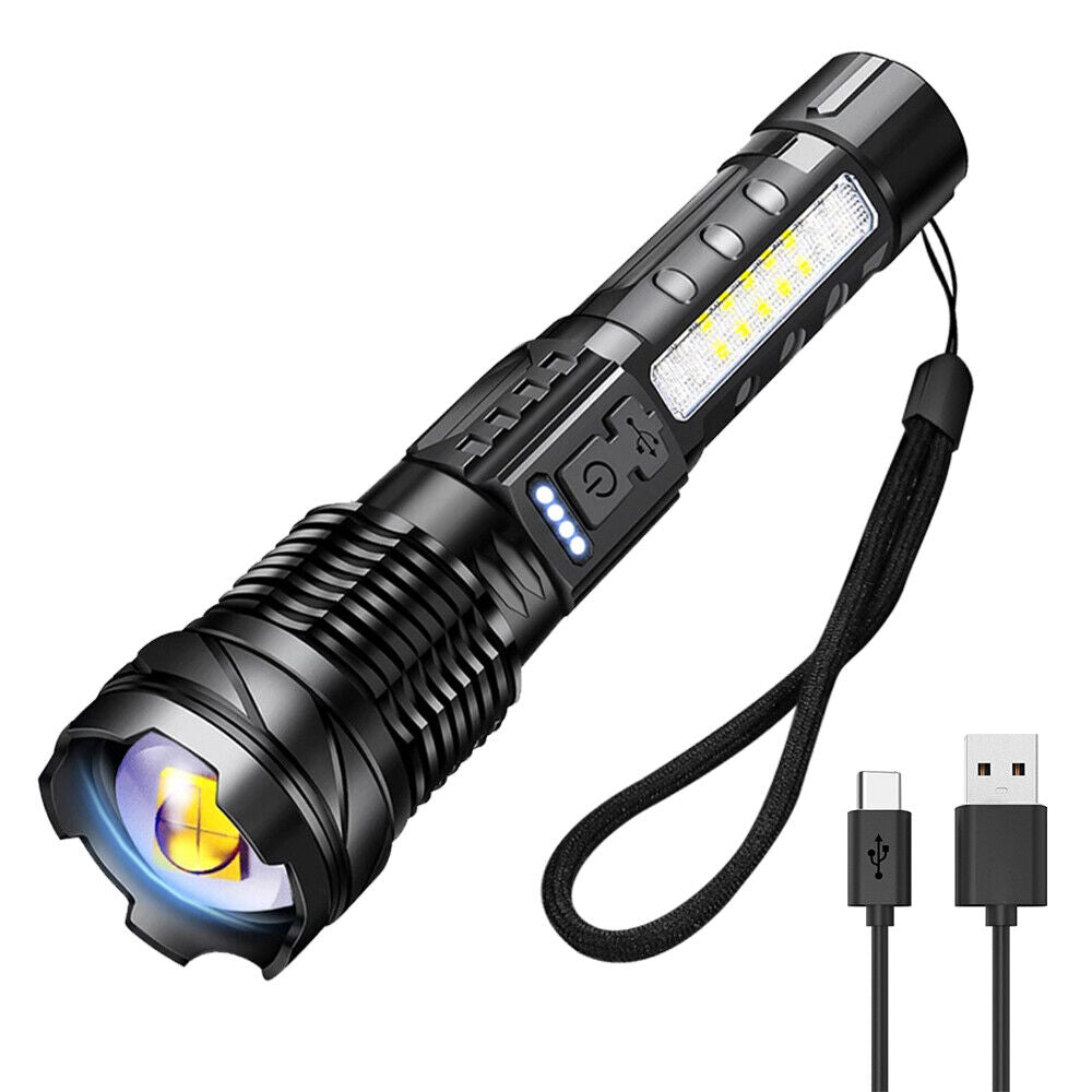 2000lm 30W 14LED Tactical Flashlight, 7 Modes, Rechargeable