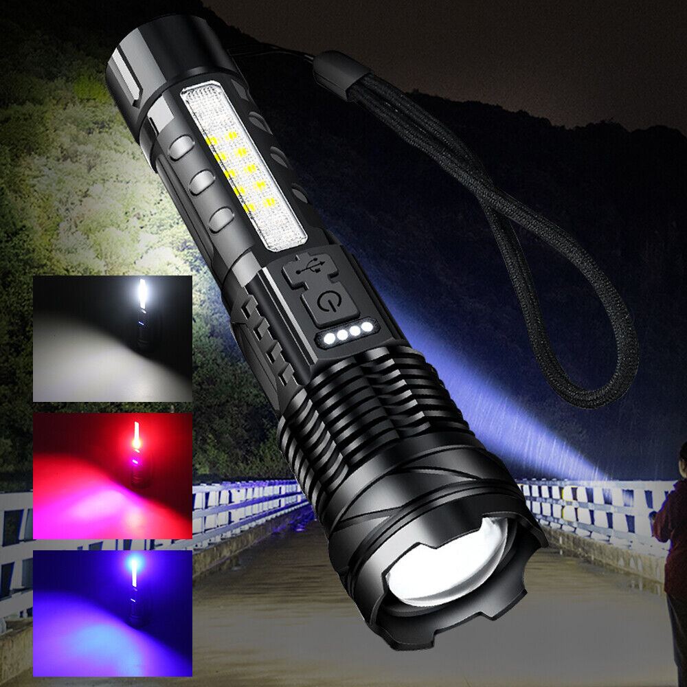 2000lm 30W 14LED Tactical Flashlight, 7 Modes, Rechargeable