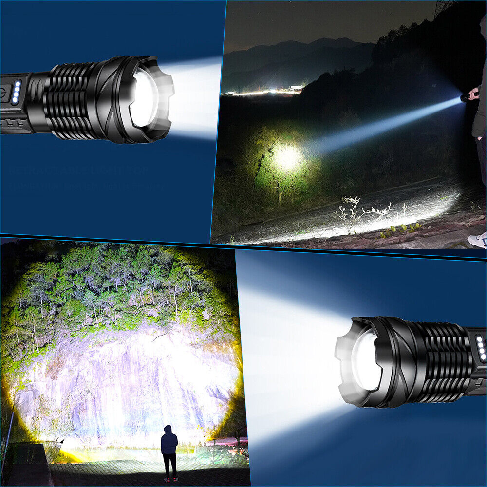 2000lm 30W 14LED Tactical Flashlight, 7 Modes, Rechargeable