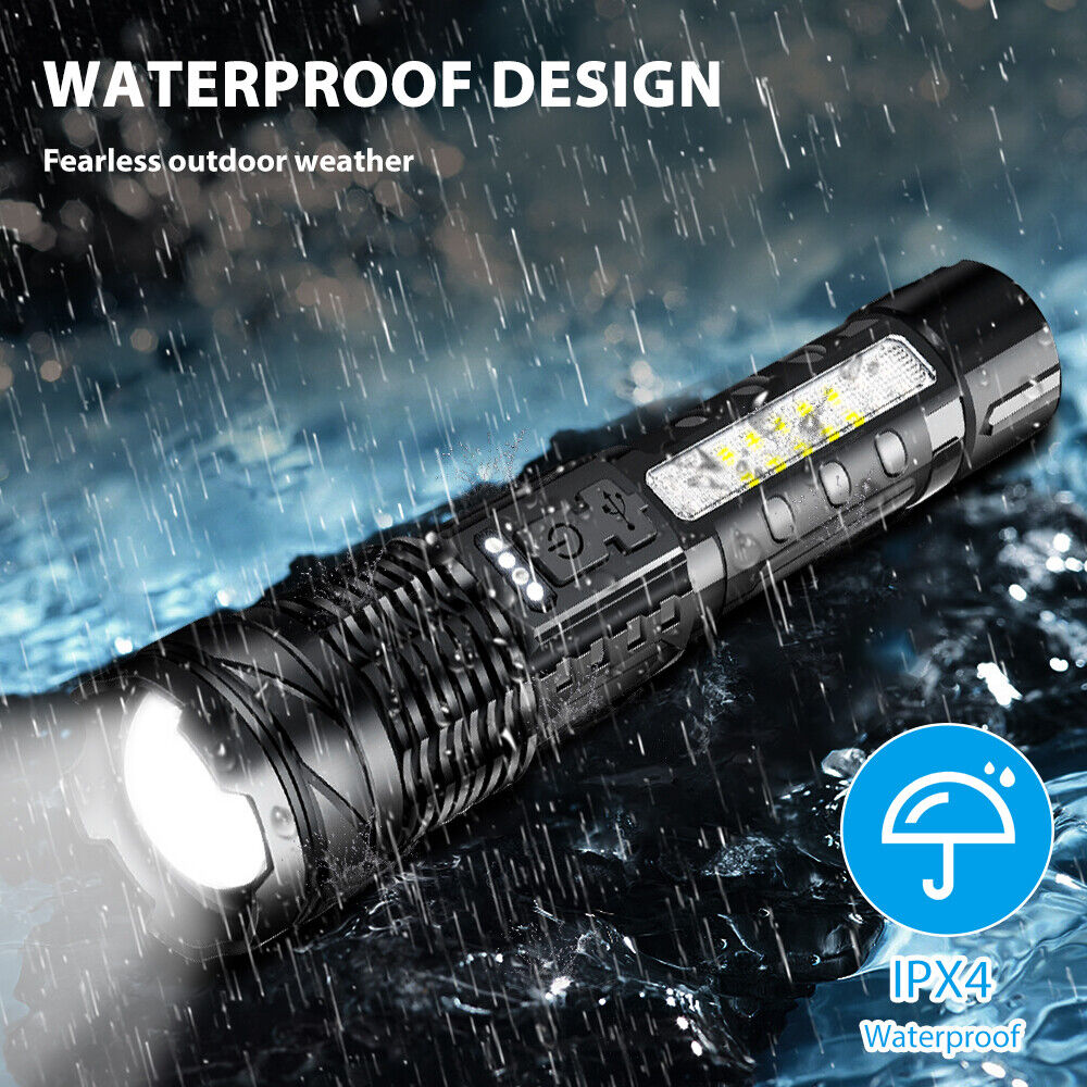 2000lm 30W 14LED Tactical Flashlight, 7 Modes, Rechargeable