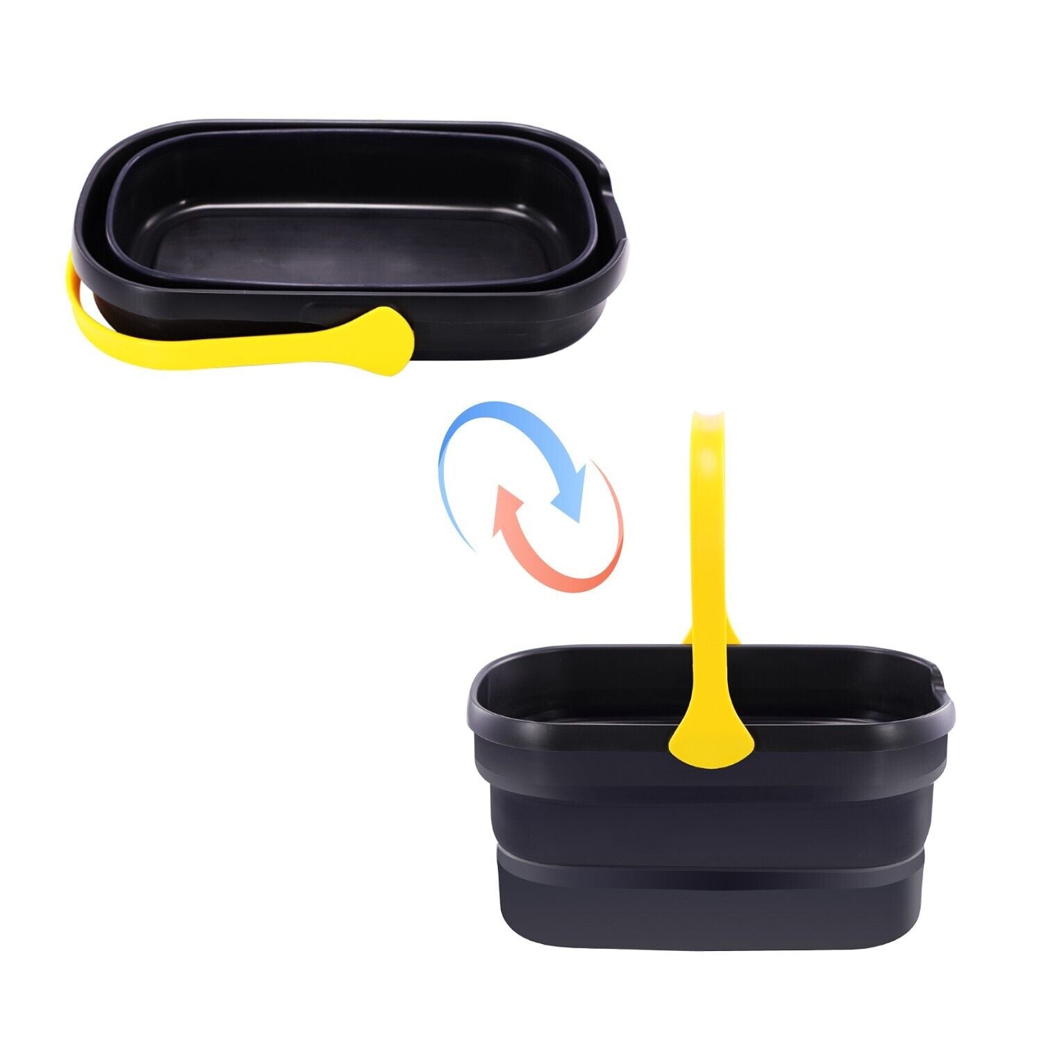 10L Collapsible Bucket Non-Slip Handle for Mop/Food/Drink