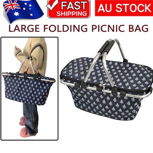 Large Insulated Foldable Picnic Basket, Oxford Cloth