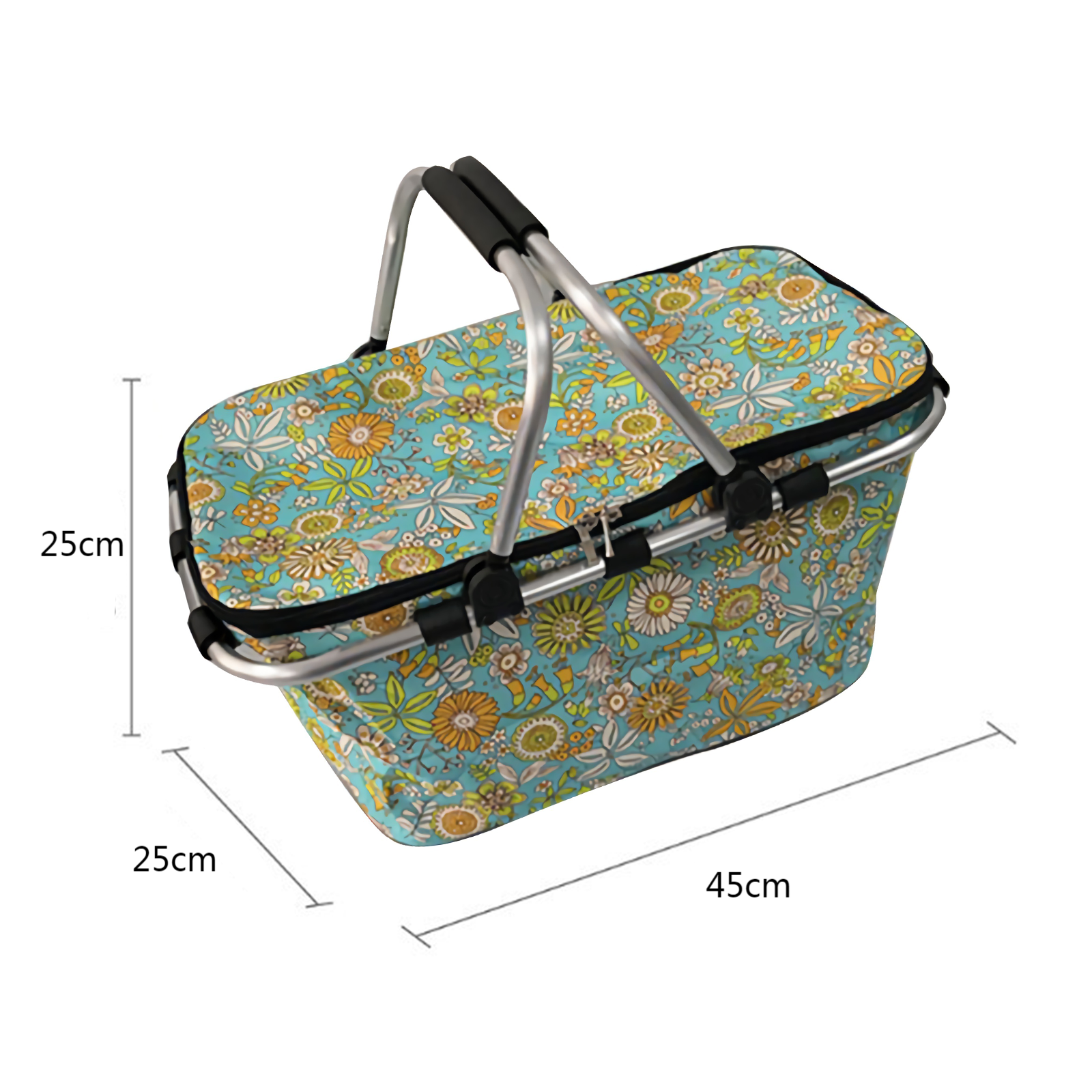 Insulated Foldable Picnic Basket for Camping and Hiking