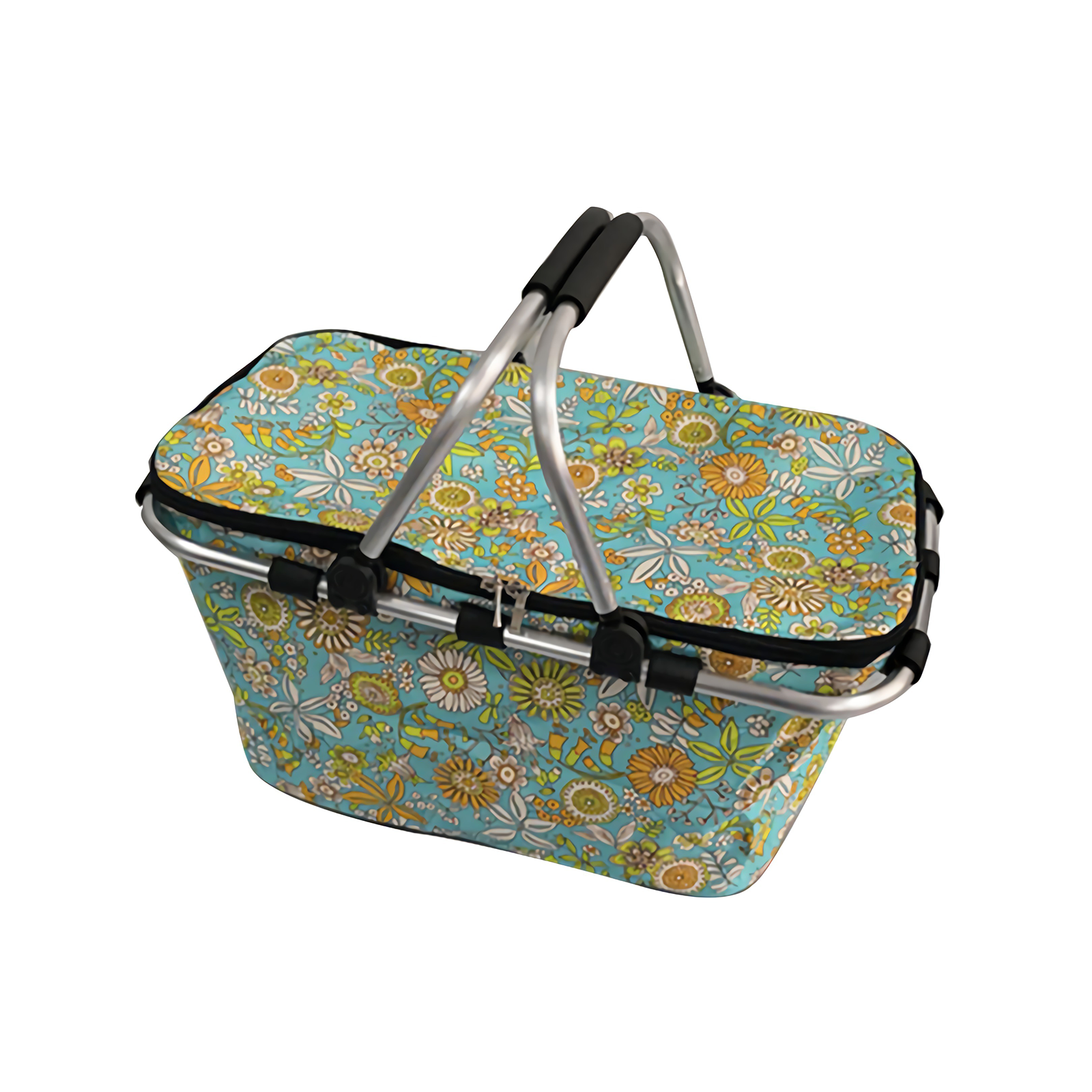 Insulated Foldable Picnic Basket for Camping and Hiking