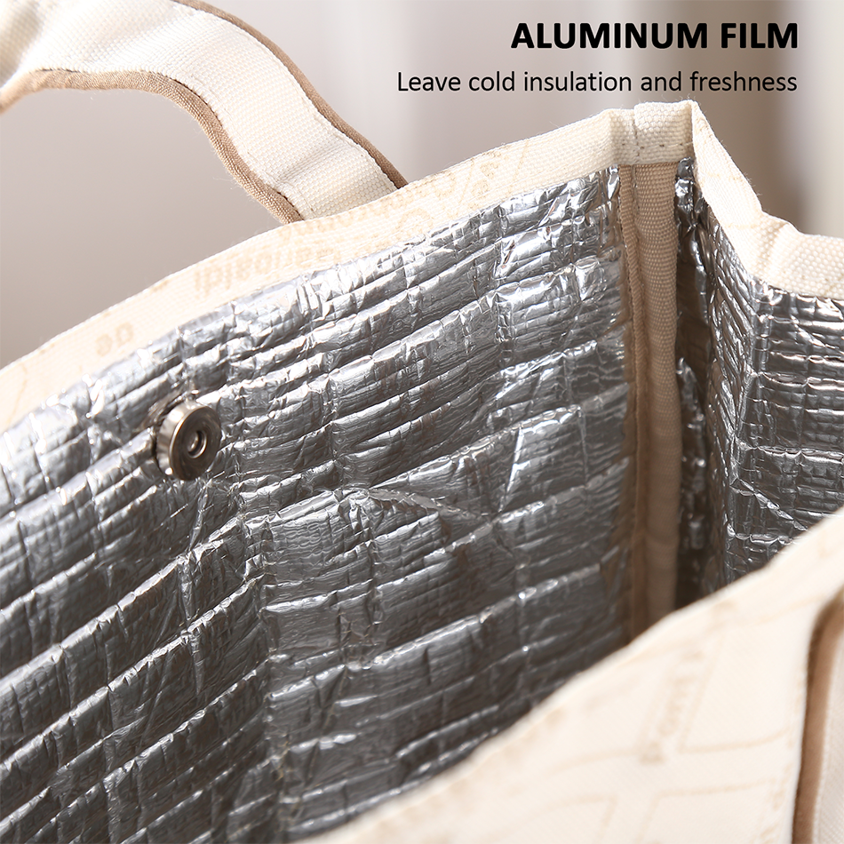 Portable 22*11.5*25cm Insulated Lunch Bag Food Container Picnic Storage Handbag