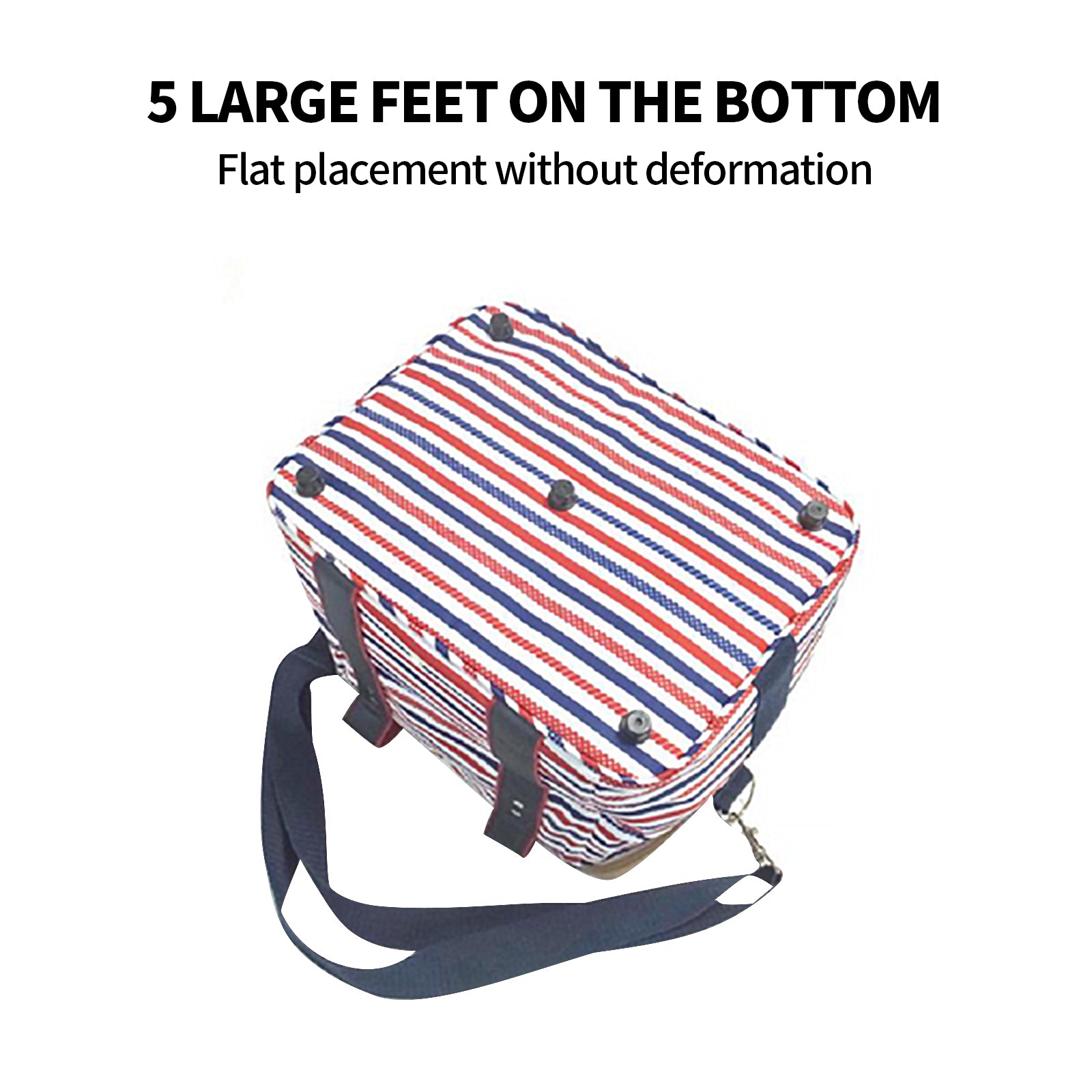 Red Insulated Foldable Picnic Cooler Bag, 23L Capacity