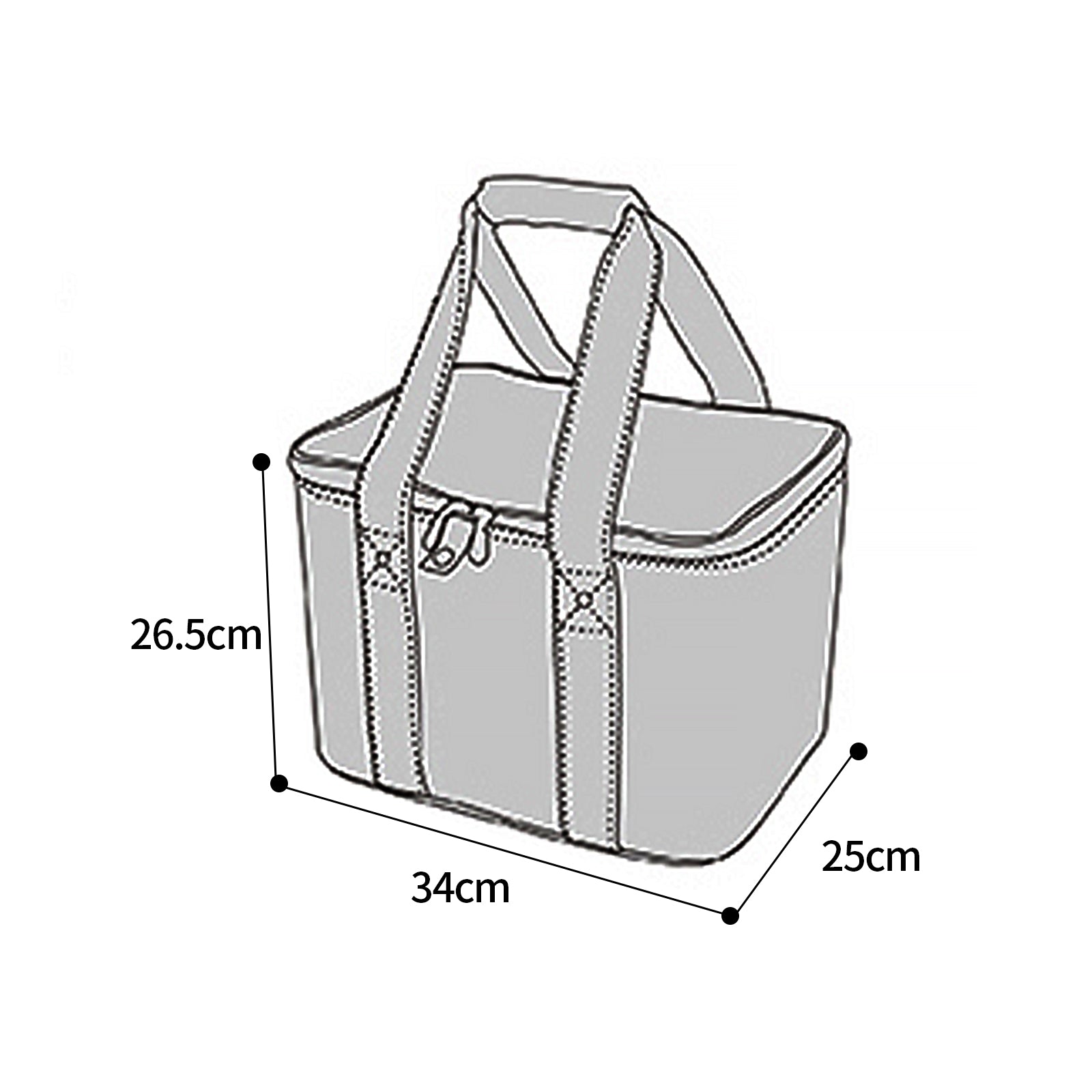 Red Insulated Foldable Picnic Cooler Bag, 23L Capacity