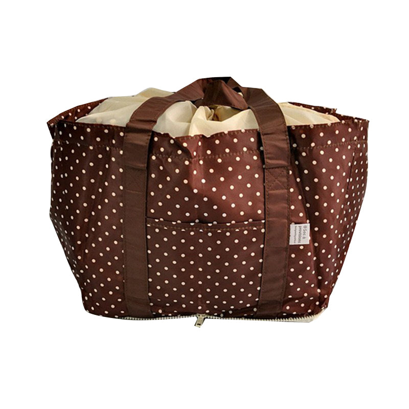 Large High-Quality Polyester Foldable Grocery Bag, Reusable Tote