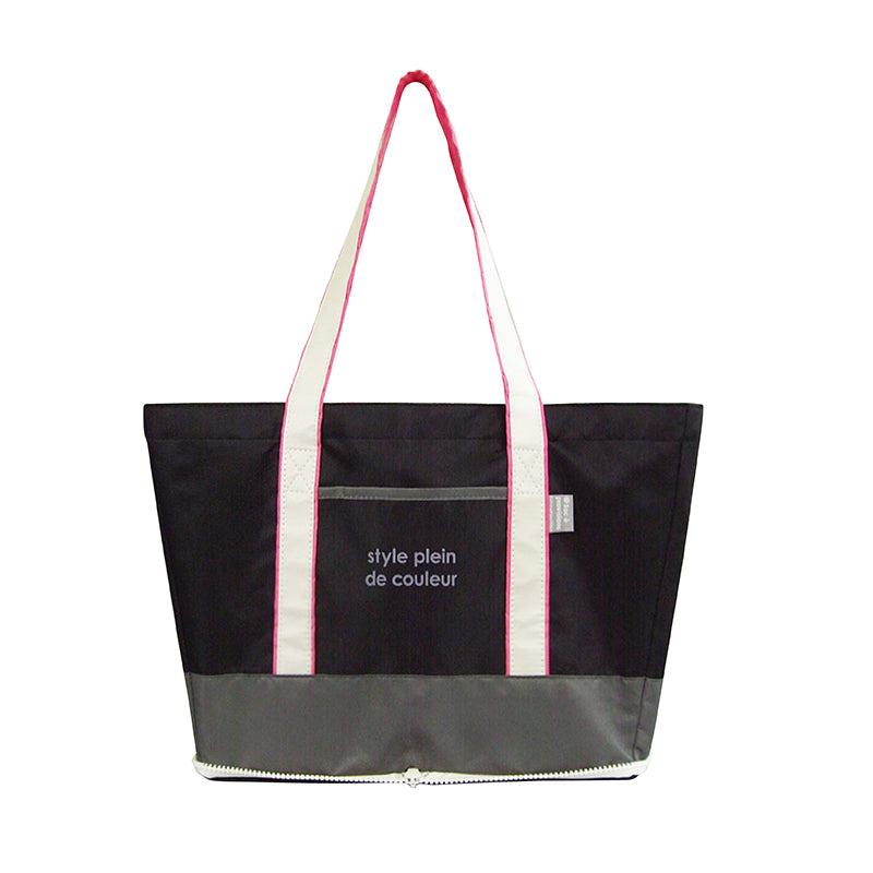 Large Foldable Insulated Eco Shopping Tote with Pockets