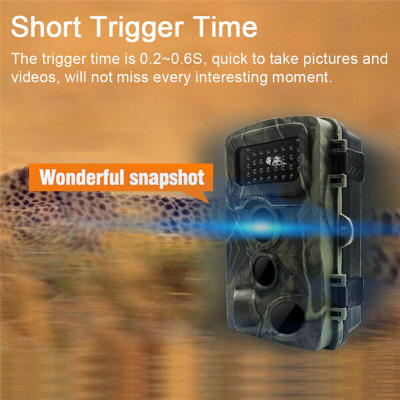 36MP 1080P Night Vision Hunting Trail Camera with 120° Lens