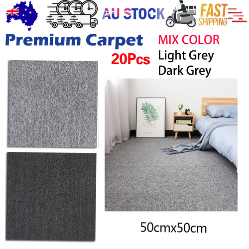 20Pcs Premium Carpet Tiles Commercial Domestic Office Heavy Use Flooring