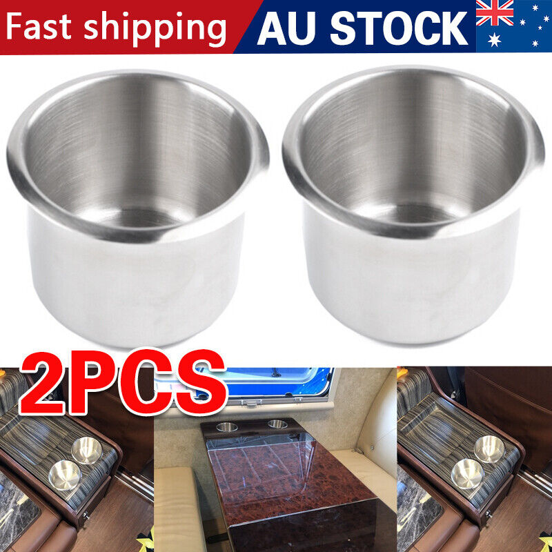 2PCS Stainless Steel Cup Drink & Phone Holder for Marine, Car, RV