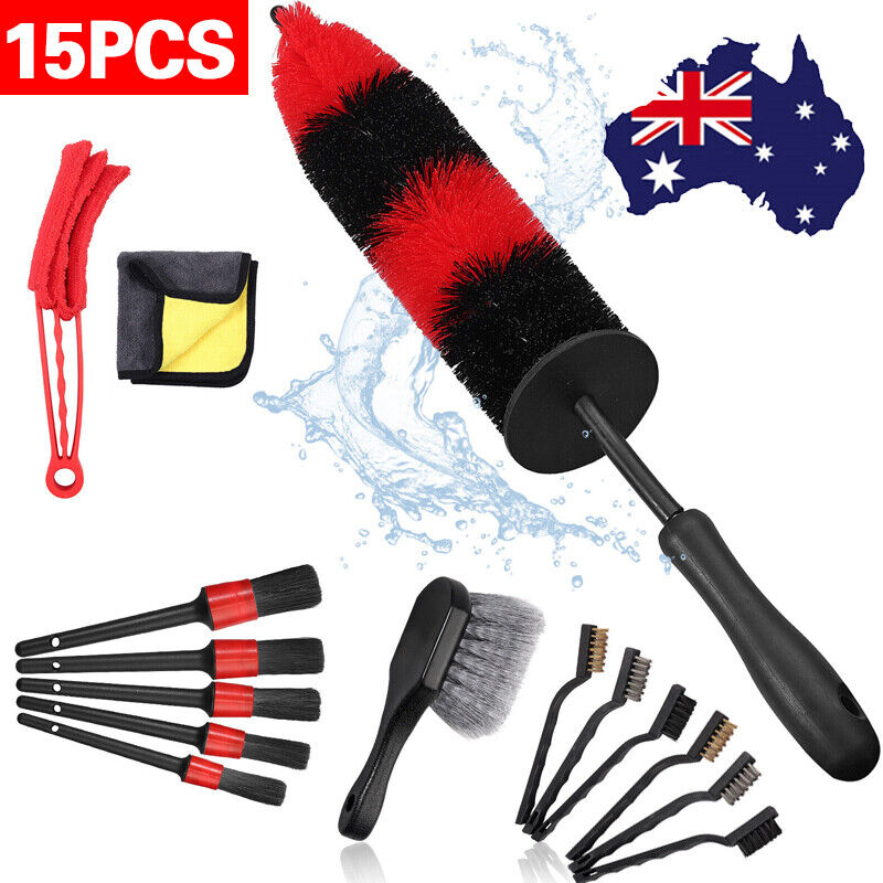 15-Piece Car Wash Kit, Wheel, Rim, Detailing Brushes Set