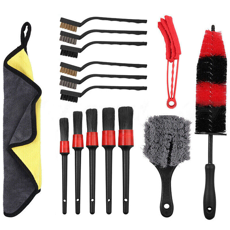 15-Piece Car Wash Kit, Wheel, Rim, Detailing Brushes Set