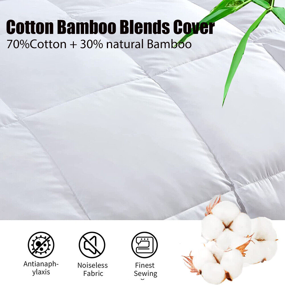 Goose Feather Down Quilt 500 GSM Duvet Doonas King:240x210cm