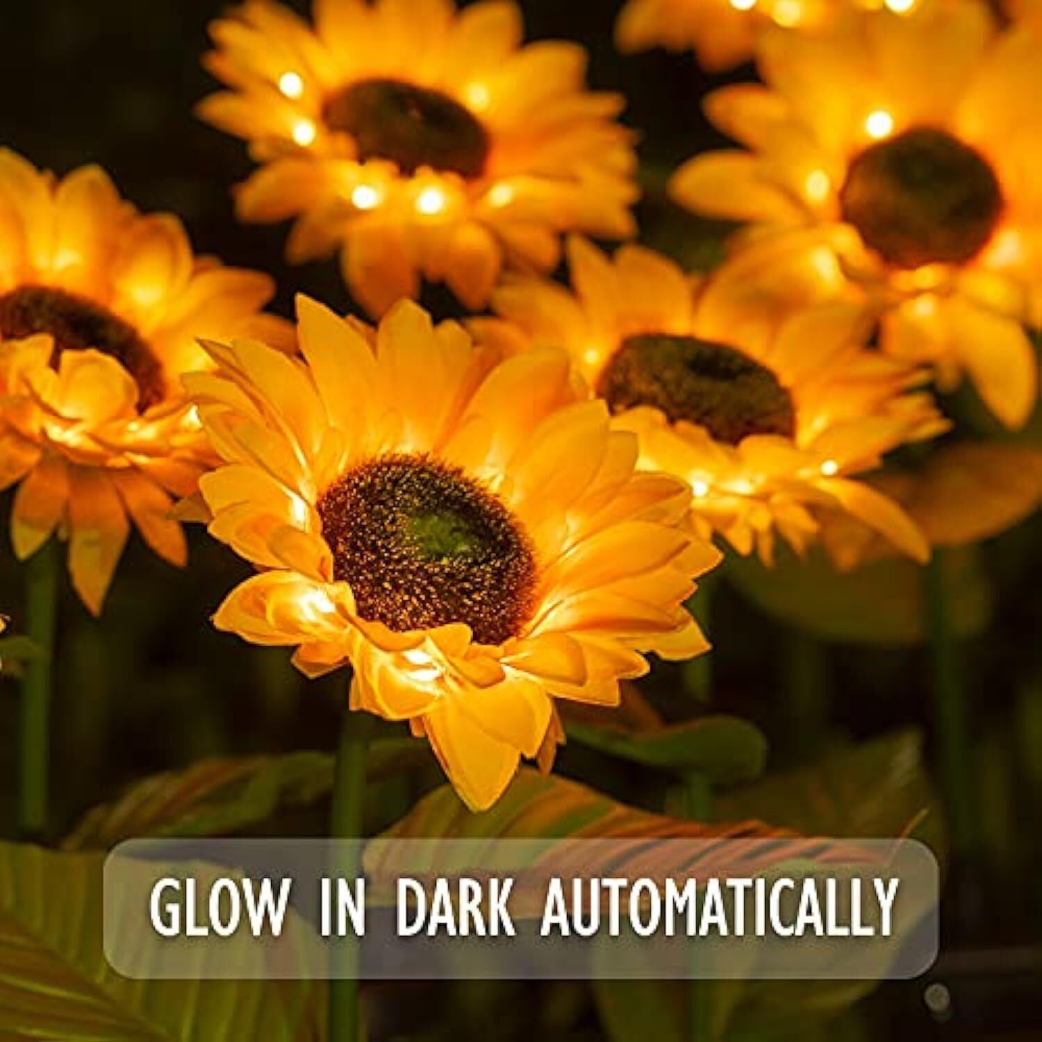 Waterproof LED Solar Sunflower Lights Garden Lamp Landscape